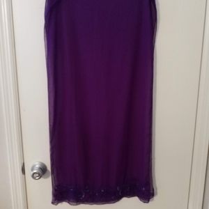 Purple Embellished wrap scarf  20" x 72"